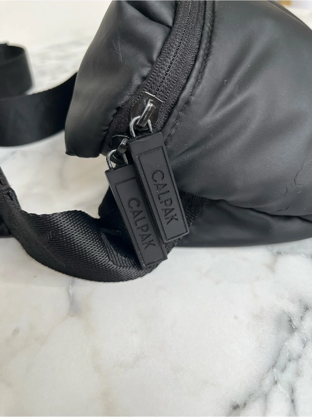 Calpak Luka puffer belt bag travel unisex black